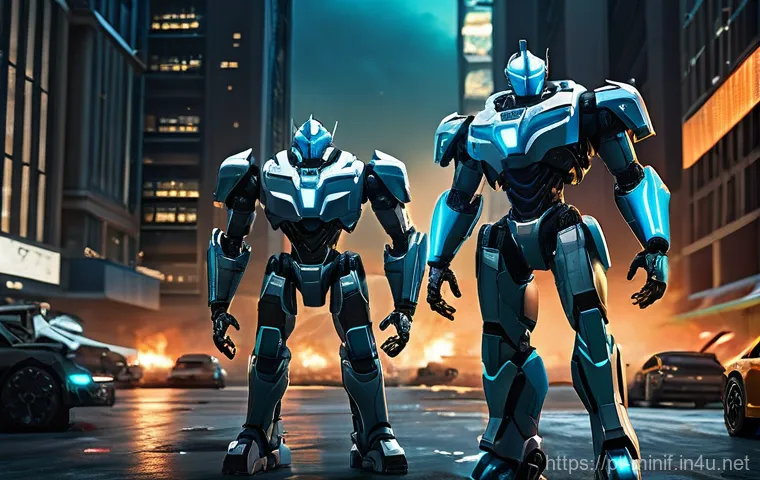 미니특공대 스페셜 에피소드 정리 - **Mini Force X: Urban Showdown**
An epic wide-shot image depicting the Mini Force X team—Volt, L...
